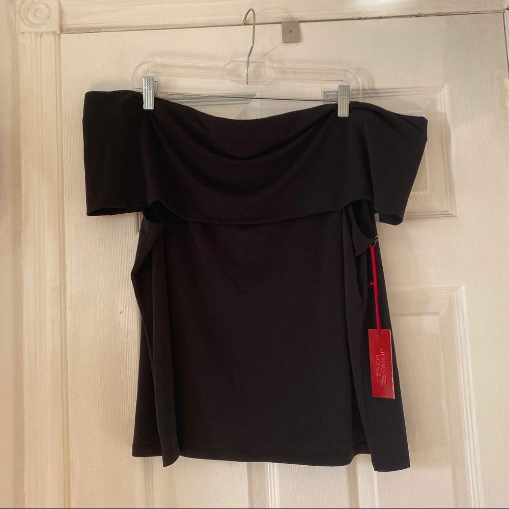 Off the shoulder black top